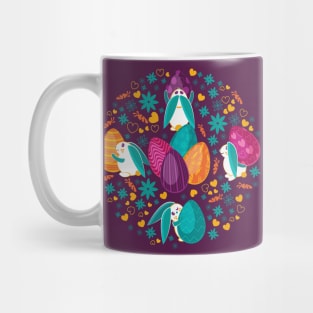 Busy Easter Bunnies // purple beet Mug